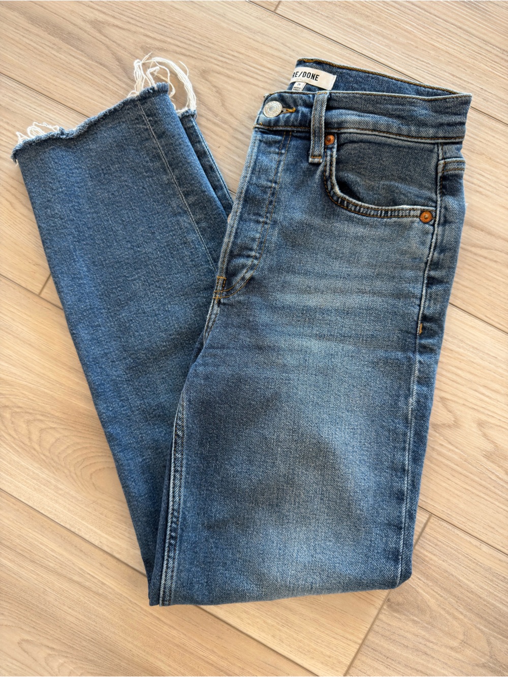 Re/Done 70’s Stove Pipe Vintage-Inspired Jeans